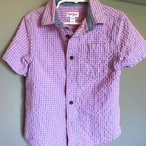 XS (4/5) Cat & Jack Boy's Button-Down Stretch Oxford Short Sleeve shirt